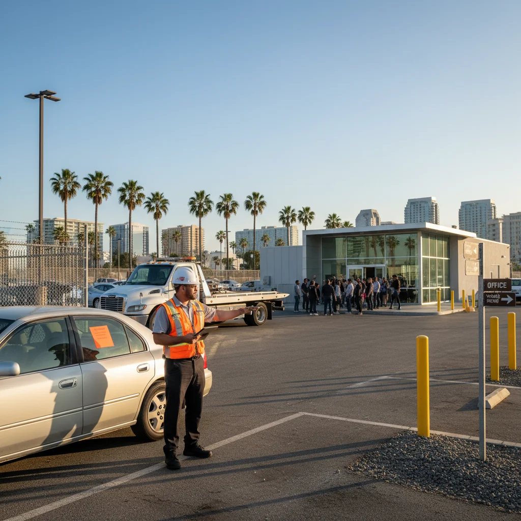 A San Diego tow yard where impounded and towed vehicles are held